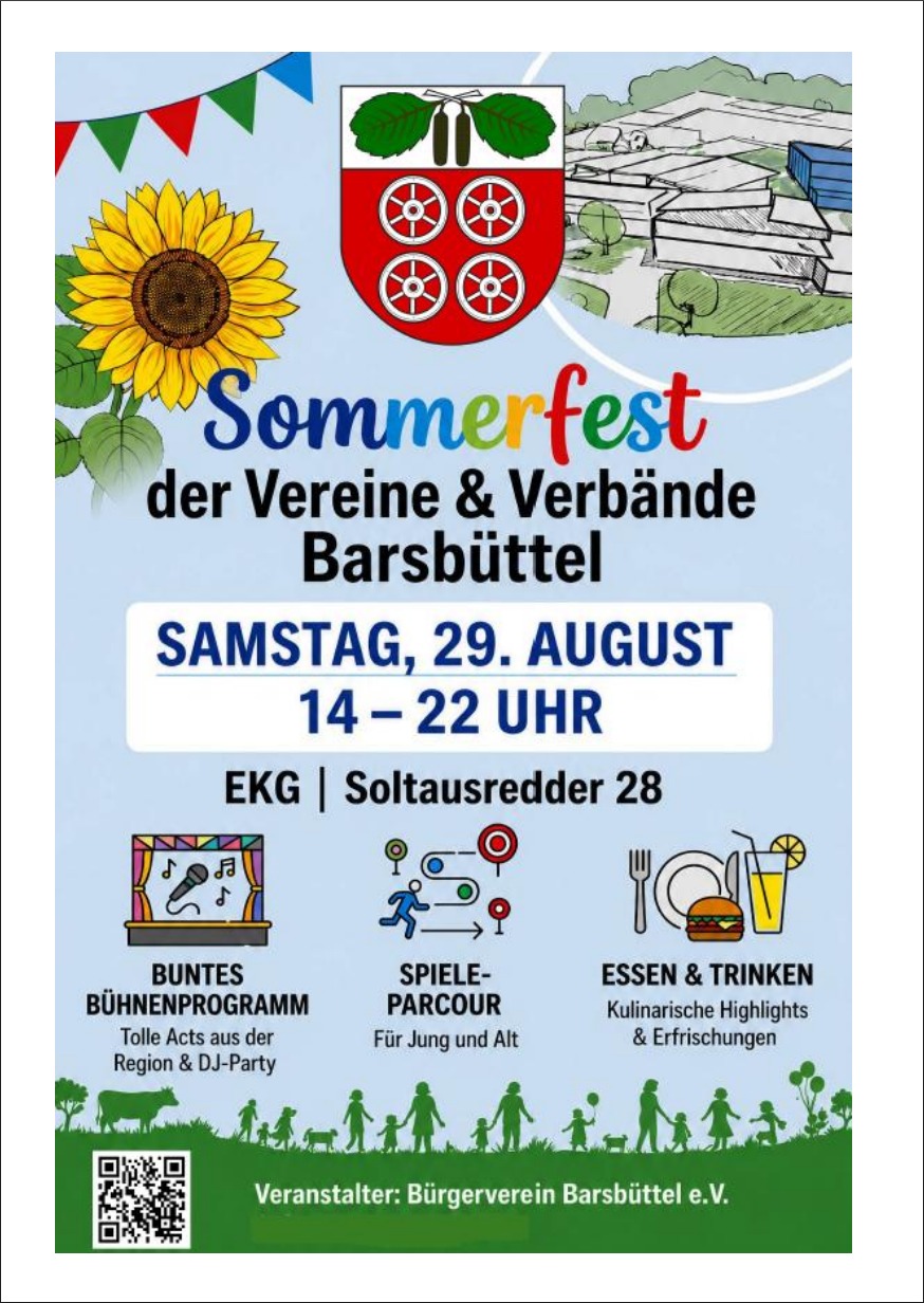 Hinweis auf das Sommerfest Vereine & Verbände am 29.08.2026!