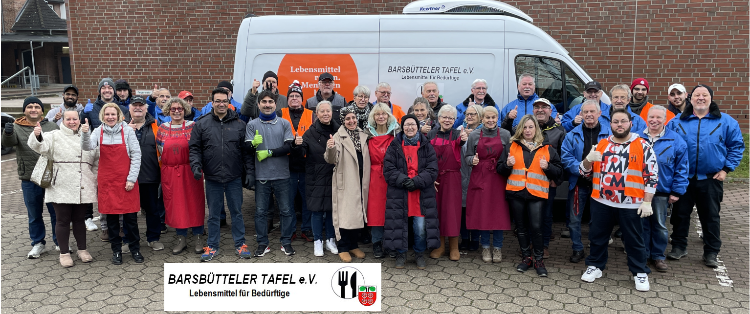 Gruppenfoto Mitarbeiter der Barsbütteler Tafel